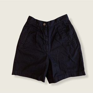 Vintage 80s 90s DKNY High Waisted Black Shorts